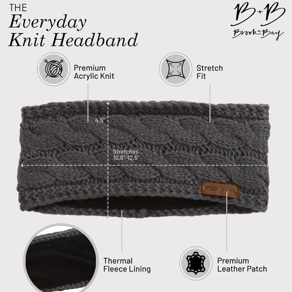 Brook+Bay CableKnit Ear Warmer Headband - Picture 2 of 7